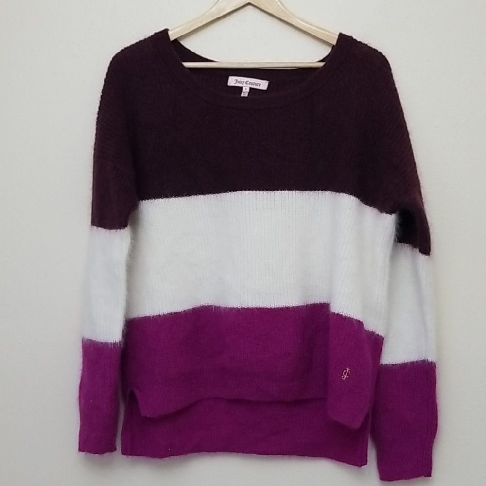 Juicy Couture Striped Mohair Wool Sweater